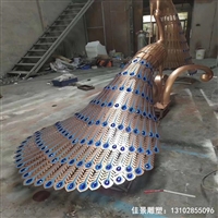  不锈钢雕塑孔雀动物景观雕塑