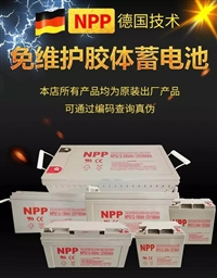 npp蓄电池12V24AH 38AH 65AH 100AH 耐普NPP太阳能电池 适用UPS电源 EPS