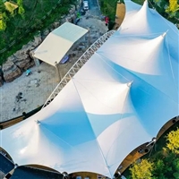 校园沙坑膜结构电动遮阳伞