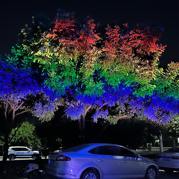 彩虹投光灯 市政公园街道亮化 景观装饰 户外防水 树木亮化
