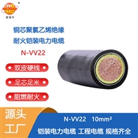 金环宇电缆 耐火铠装电缆N-VV22-10 单芯vv22电力电缆