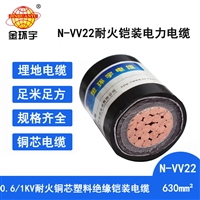 金环宇电缆 vv22电缆N-VV22-630平方 深圳耐火铠装电缆