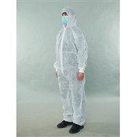 甘肃养牛场防油连体无尘服 无纺布连帽防护衣厂家 防液体渗透