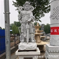 大理石神像雕塑哼哈二将石雕