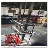 发光金属钢板柜 别墅餐厅室内嵌入式不锈钢镂空开放式层板展示柜