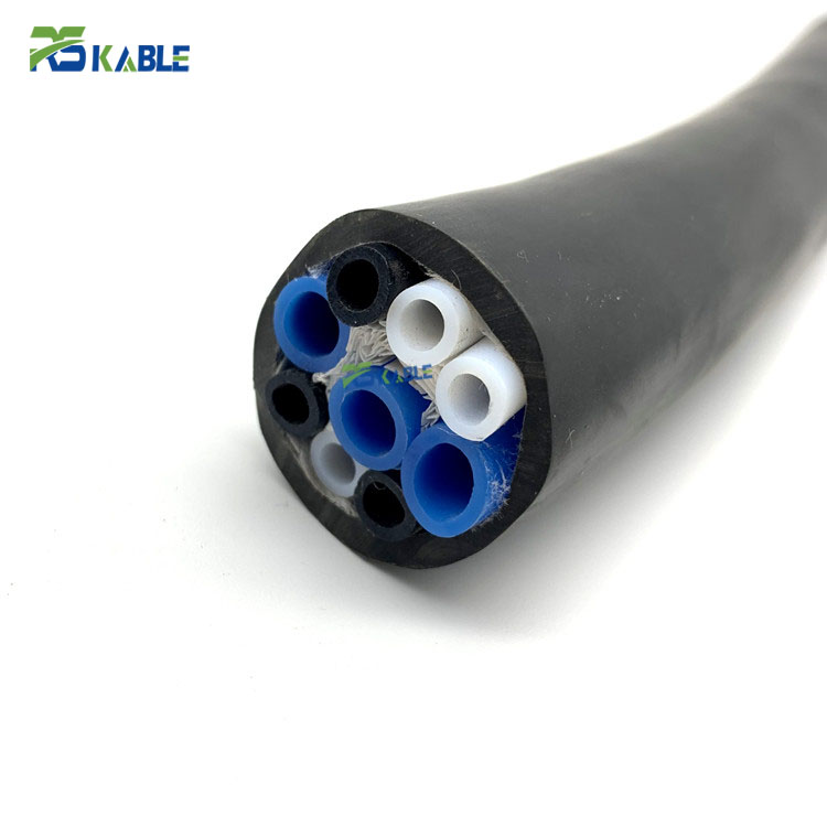 防水耐油PU气管+电源线4/6/8/10芯0.2/0.5/1.5平方一体导气管电缆