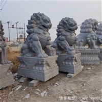   城市动物石雕狮子摆件  
