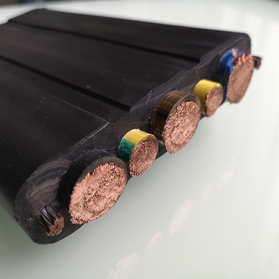 柔性扁平电缆 天车扁平专用电缆 耐磨起重机扁电缆