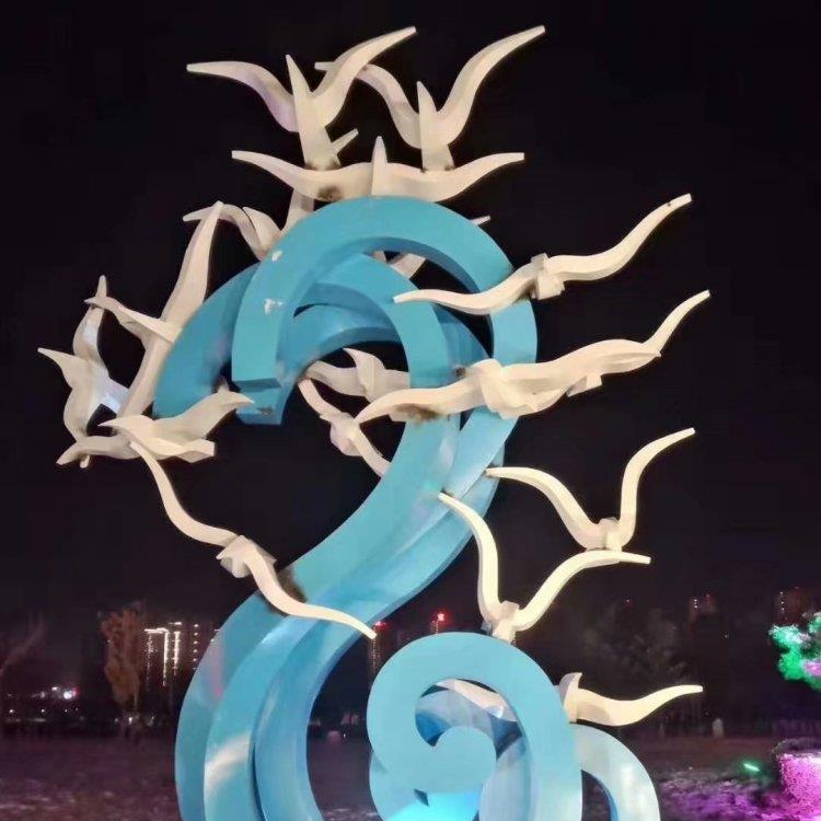 不锈钢鸽子雕塑,和平鸽子雕塑,展翅飞翔鸽子雕塑定制