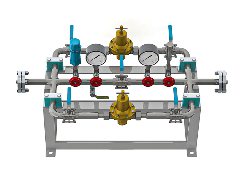 氮气瓶集装格氮气调压阀组 集中控制 充灌汇流排