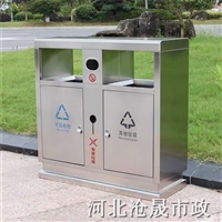 天津塑料垃圾桶 240L铁皮四分类果皮箱