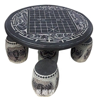 仿古围棋石桌凳石雕