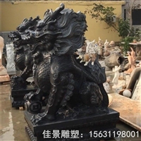  动物雕塑  石雕麒麟