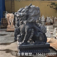 供应花岗岩石雕麒麟 动物雕塑 