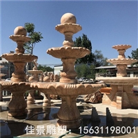  公园流水喷泉雕塑景观石雕