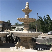  广场景观石雕 流水喷泉雕塑