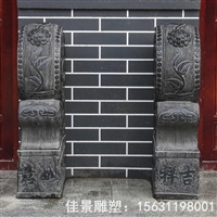石雕门墩   青石抱鼓石雕塑 