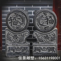  仿古做旧抱鼓 石雕门墩  