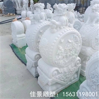  石头门墩雕塑 大理石抱鼓石雕