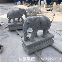 酒店门口石象  大理石石雕大象 