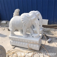 石雕大象公园动物雕塑