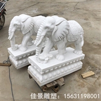 公园动物石雕大象 