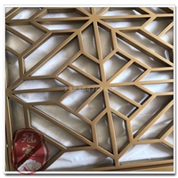 湖南家用花格屏风 304 201不锈钢屏风 镀金工艺 简约风格