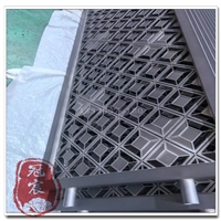 江苏铝合金镂空屏风 电镀铝板玫瑰金背景墙花格