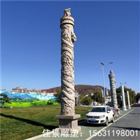 石雕龙柱 广场建筑雕塑