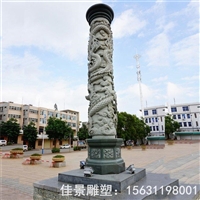 公园雕刻盘龙柱石雕