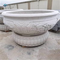  仿古水缸雕塑 石雕水缸