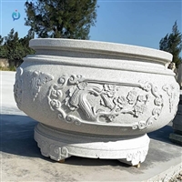 石雕水缸 仿古水缸雕塑 