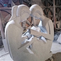  校园石雕人物读书人物石雕