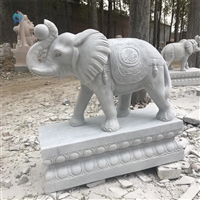   门口石雕 大象石雕  动物雕塑