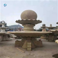 晚霞红喷泉雕塑 大型石雕喷泉  