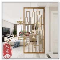 广西简单304中式不锈钢花格屏风 拉丝面不锈钢花格 中式金属屏风