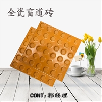 30025加厚抗压盲道砖地面引路 步道砖 河南全瓷盲道砖