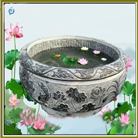  石雕鱼缸青石水缸雕塑