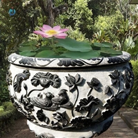  广场石雕鱼缸 青石水缸雕塑