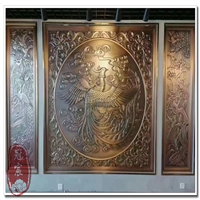 江西厂家定制铝铜雕刻挂屏 客厅书房背景屏风玄关 铝铜浮雕机 304