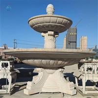 石雕喷泉  公园景观雕塑 