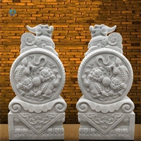  抱鼓石雕塑 石头门墩