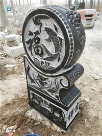 石头门墩    抱鼓石雕塑