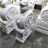  供应汉白玉门鼓石 石雕门墩 