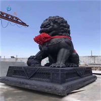  动物石雕  石雕做旧看门狮子雕塑