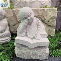 园林小品石雕 小和尚雕塑