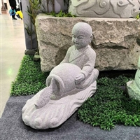 公园小品石雕小和尚石雕 