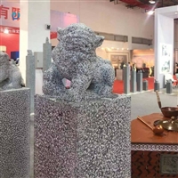  仿古石狮子拴马柱  石雕拴马桩