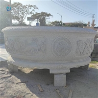 欧式花盆 黄金麻做旧石雕