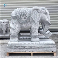 广场动物石雕 石雕汉白玉大象  
